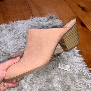 baby pink mule booties